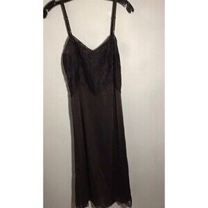 Vintage black lace slip Kayser nylon